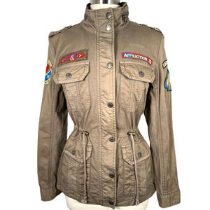Vintage Affliction Women's Premium Combat Twill Jacket Size S Zip Up *Read